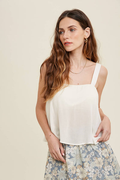 Square Neck Cami with Padded Bra