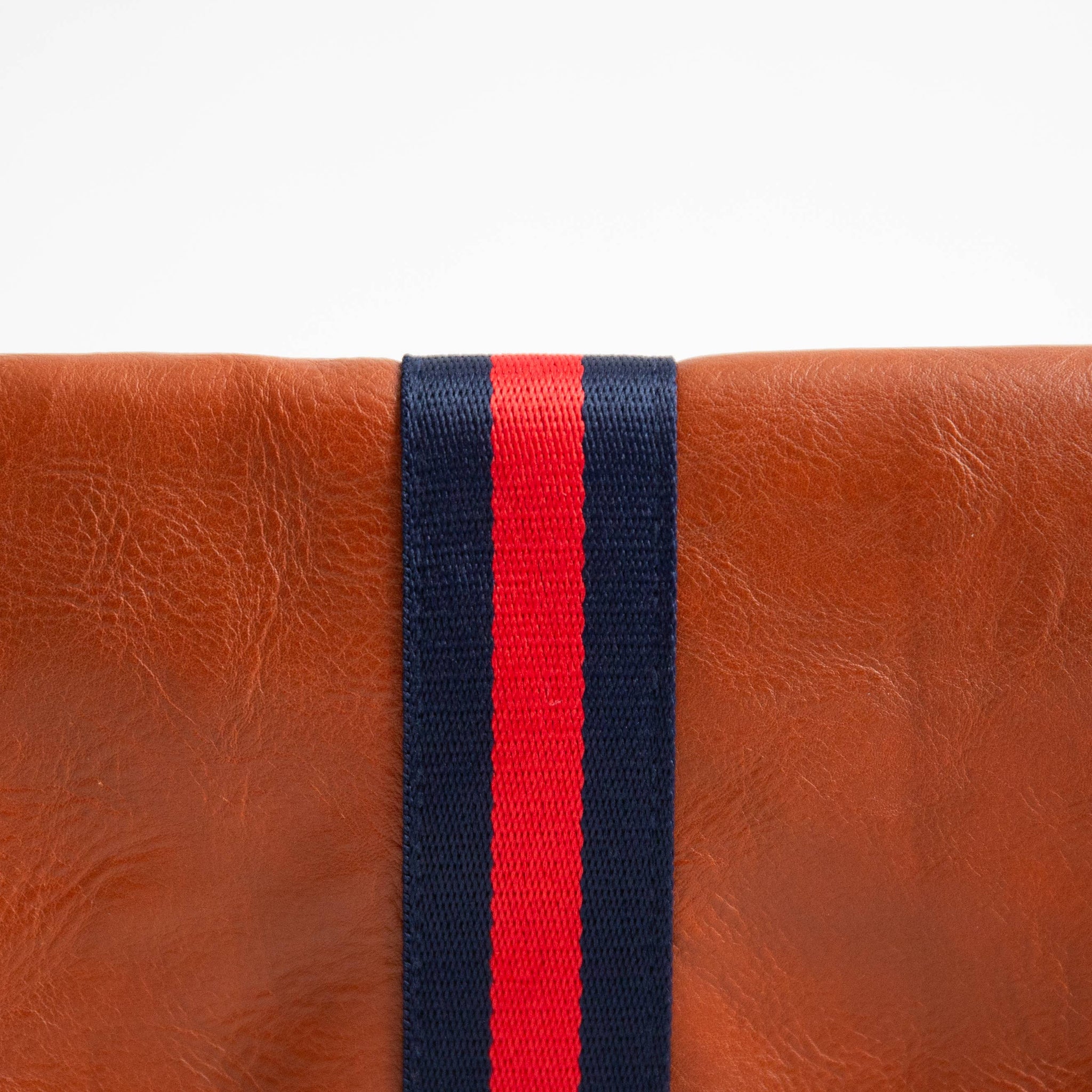 Preppy Stripe Foldover Clutch - Navy & Red