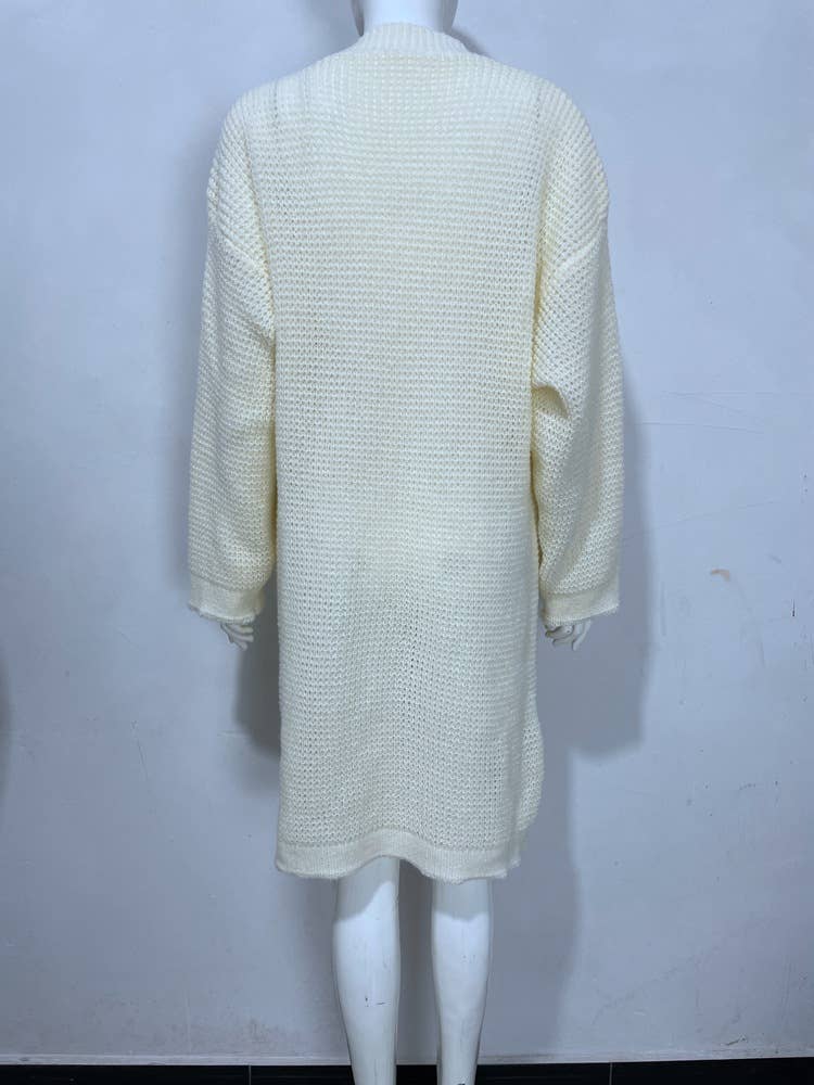 Loose Long Woven Cardigan