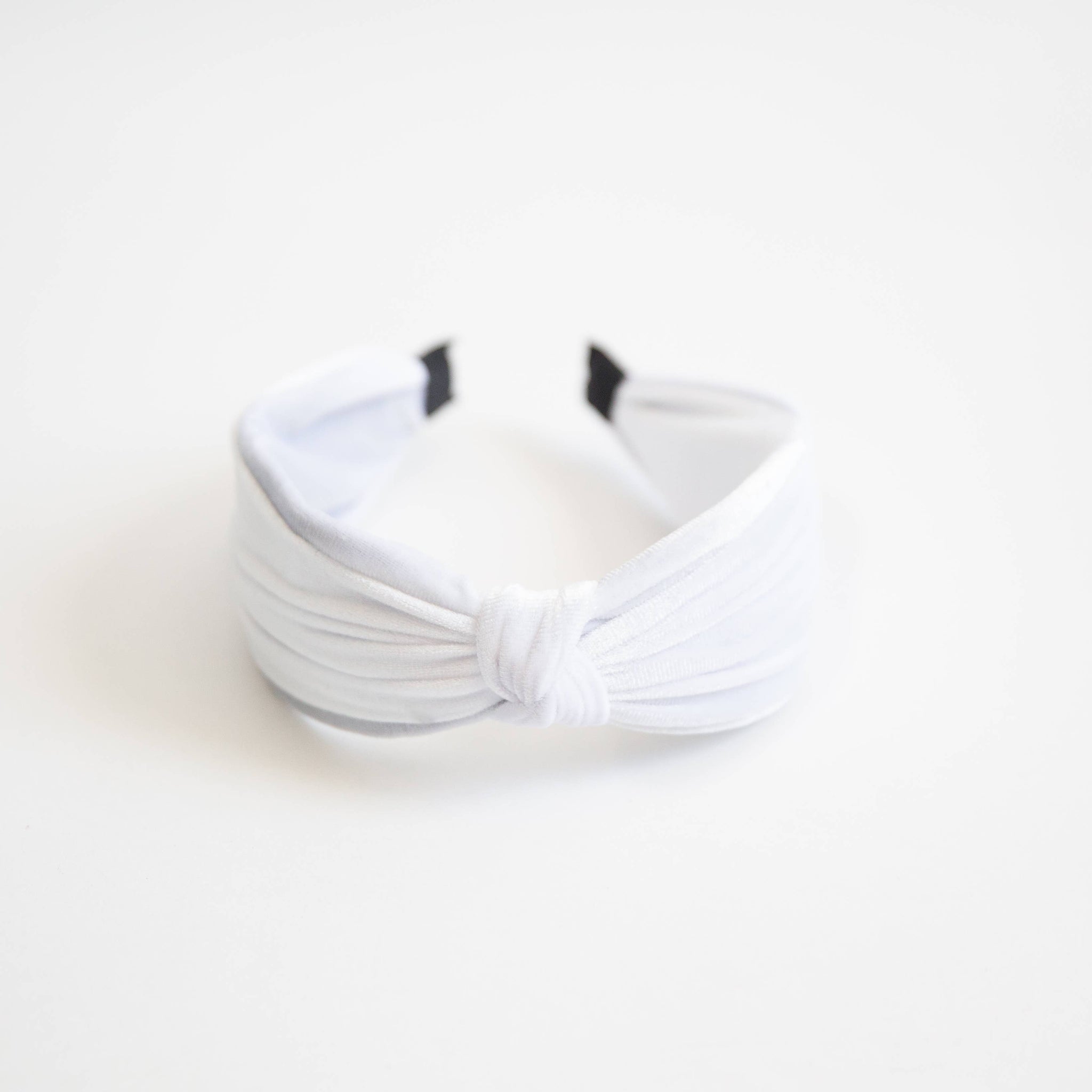 Eloise Velvet Headband - White