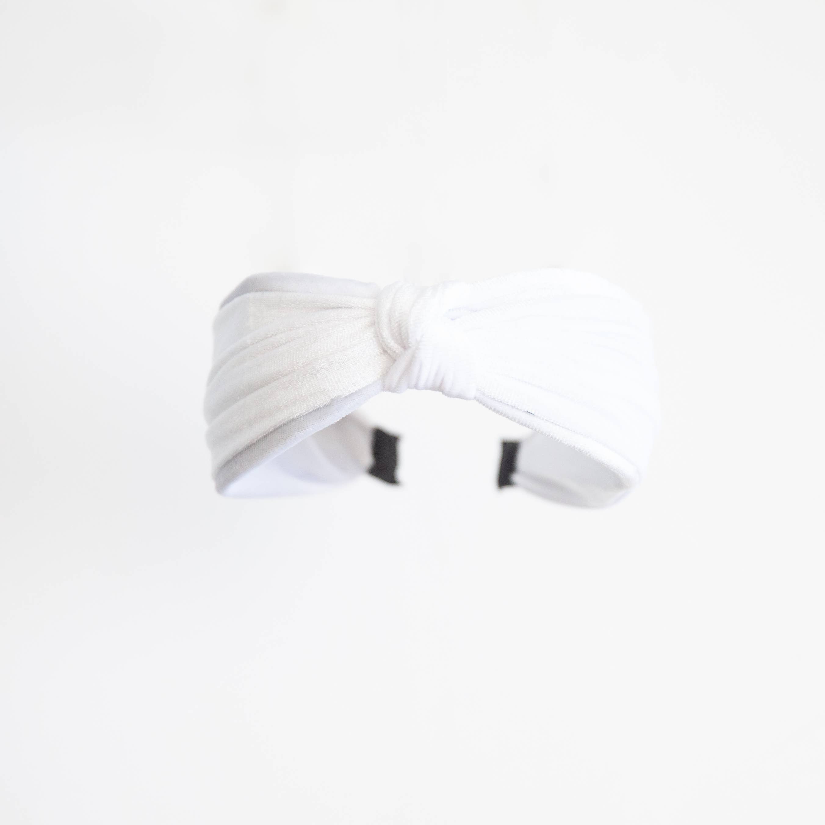 Eloise Velvet Headband - White