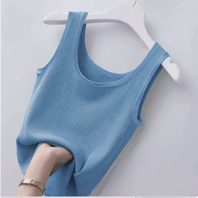 Rib-Knitted Tank Top
