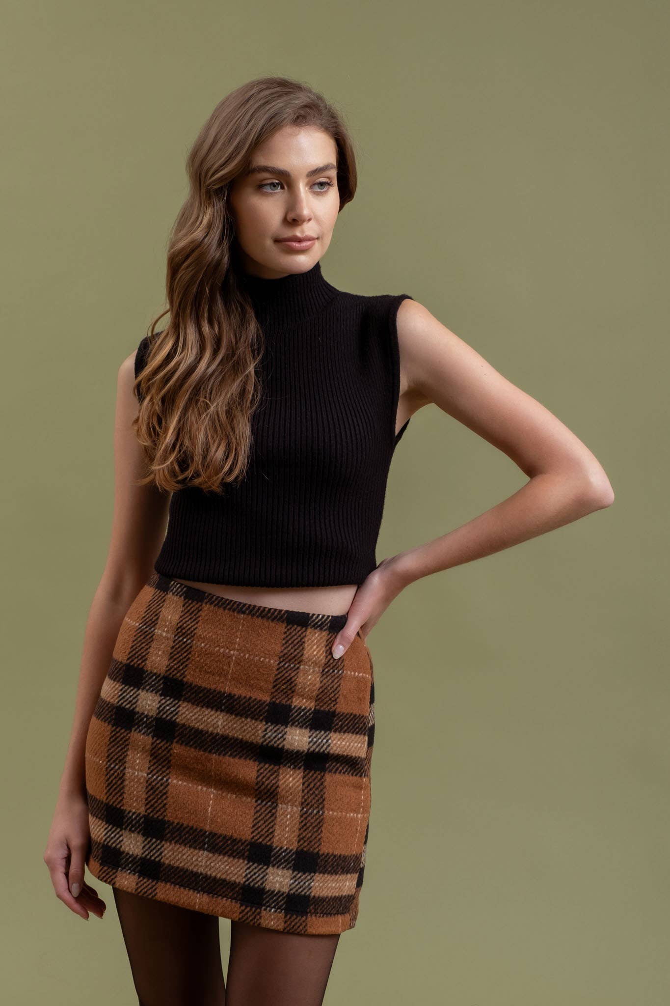 PLAID MINI SKIRT