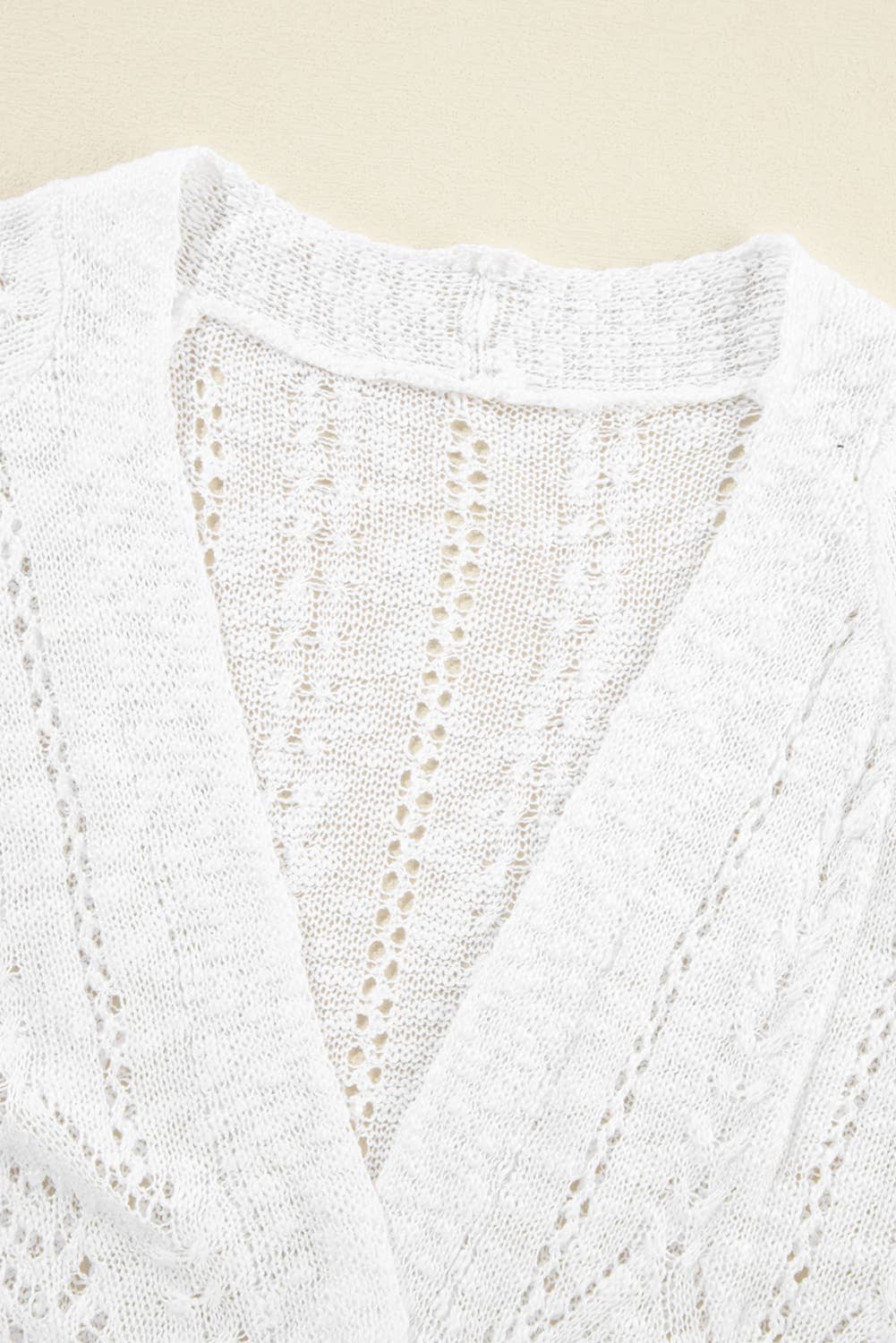 Solid Open Knit Cardigan